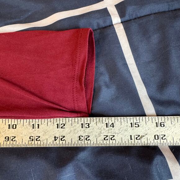 Burgundy Long Sleeve Swing Dress – Size Medium - Picture 3 of 7